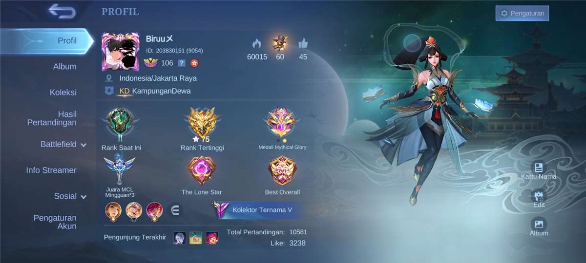 Penjualan akun permainan Mobile Legends Penjualan akun permainan Mobile Legends