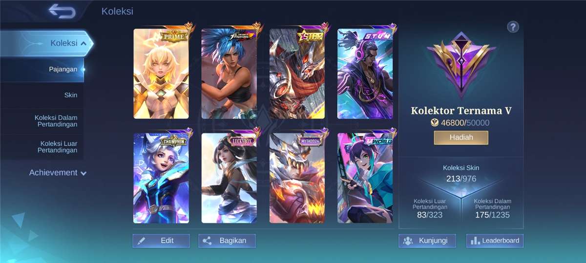 Penjualan akun permainan Mobile Legends Penjualan akun permainan Mobile Legends