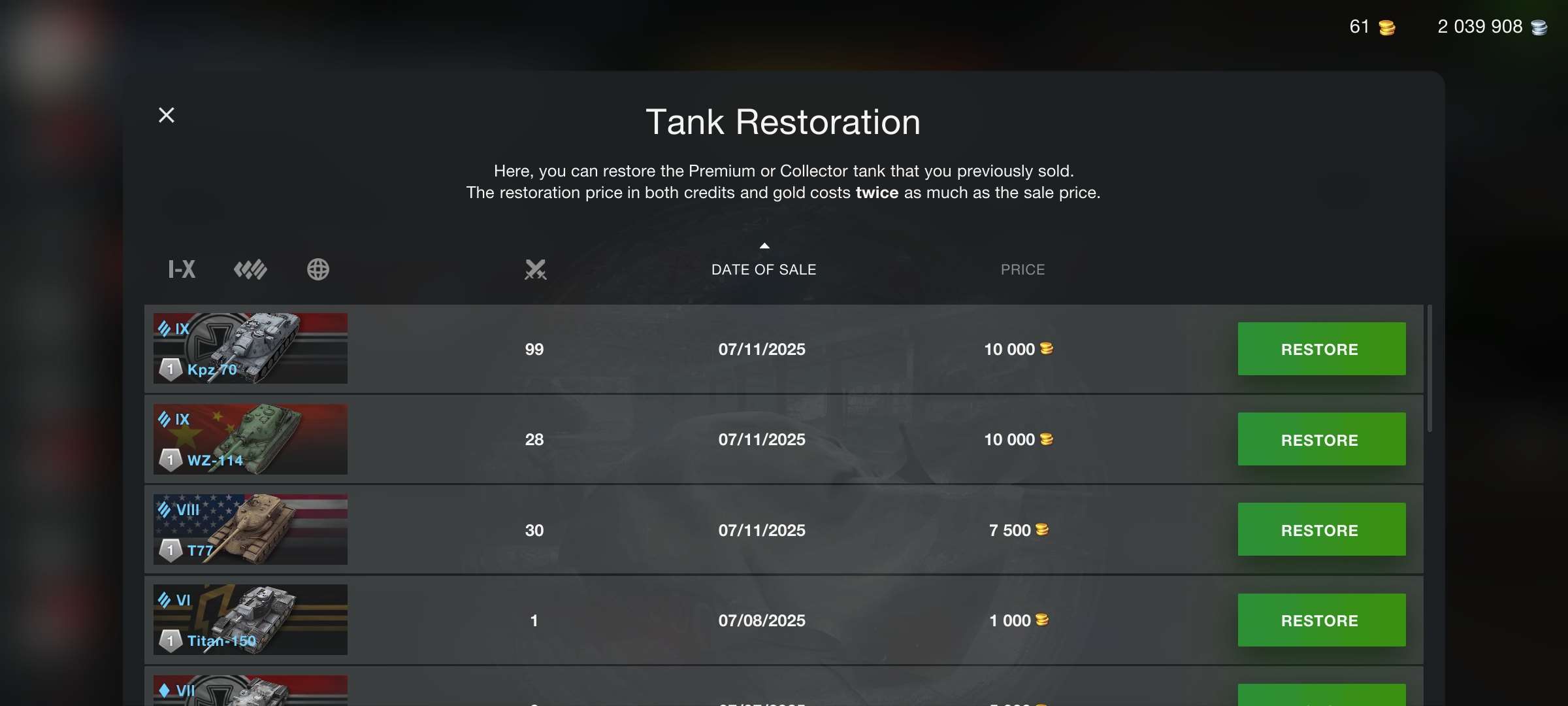 Penjualan akun permainan World of Tanks Blitz Penjualan akun permainan World of Tanks Blitz