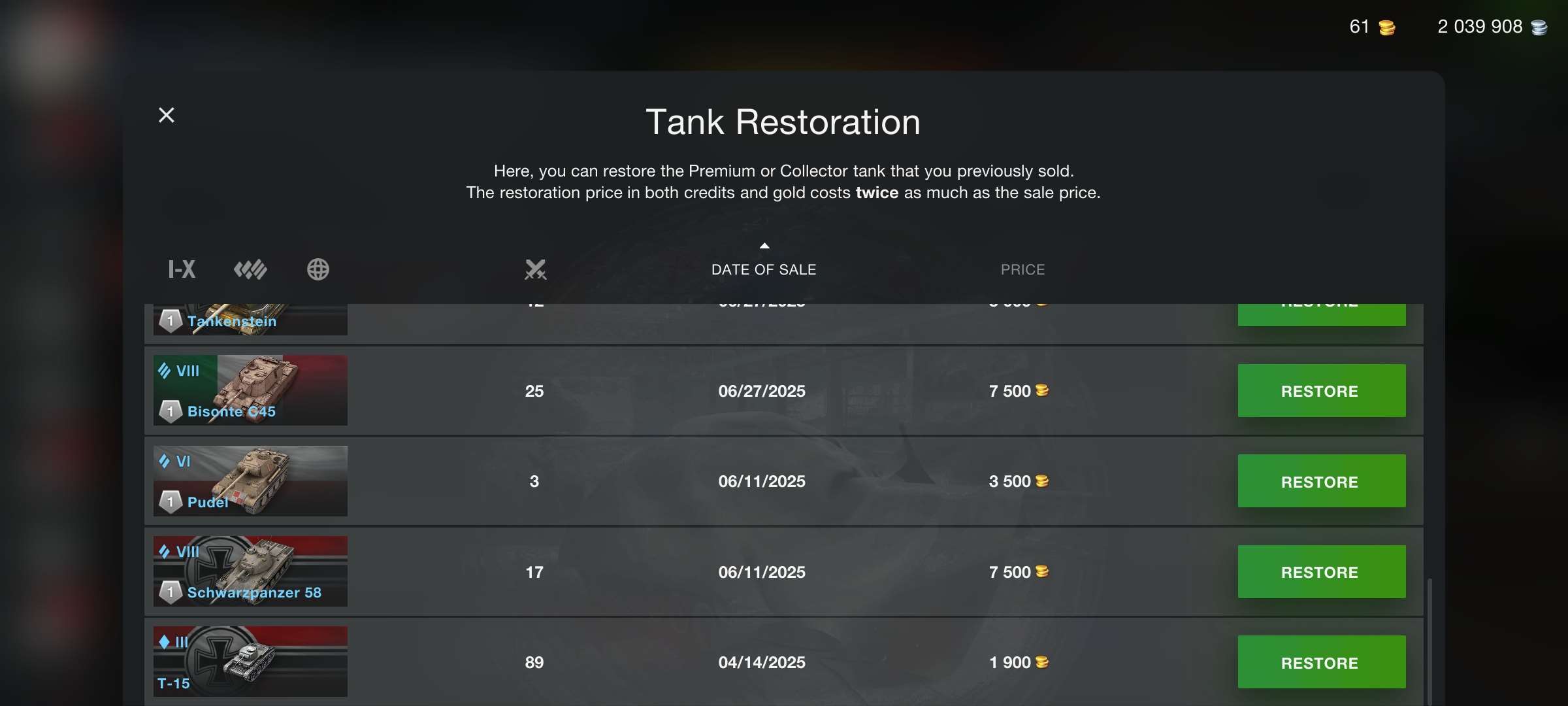 Penjualan akun permainan World of Tanks Blitz Penjualan akun permainan World of Tanks Blitz