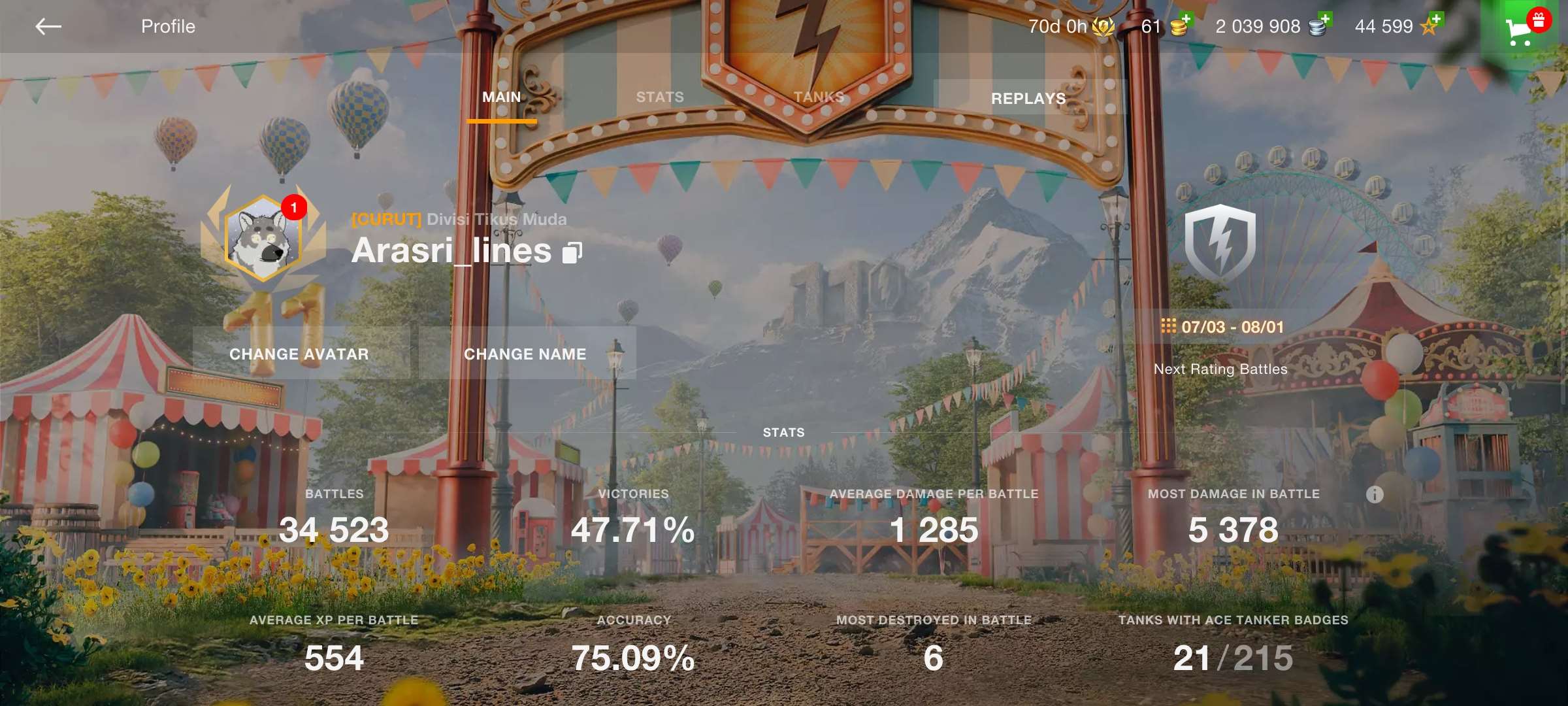 Penjualan akun permainan World of Tanks Blitz Penjualan akun permainan World of Tanks Blitz