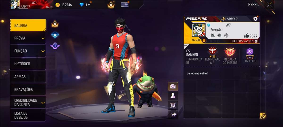 Venda de conta de jogo Free Fire Venda de conta de jogo Free Fire