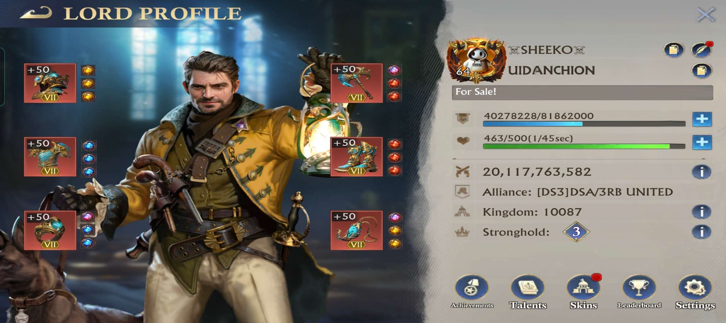 Game account sale Stormshot: isle of adventure