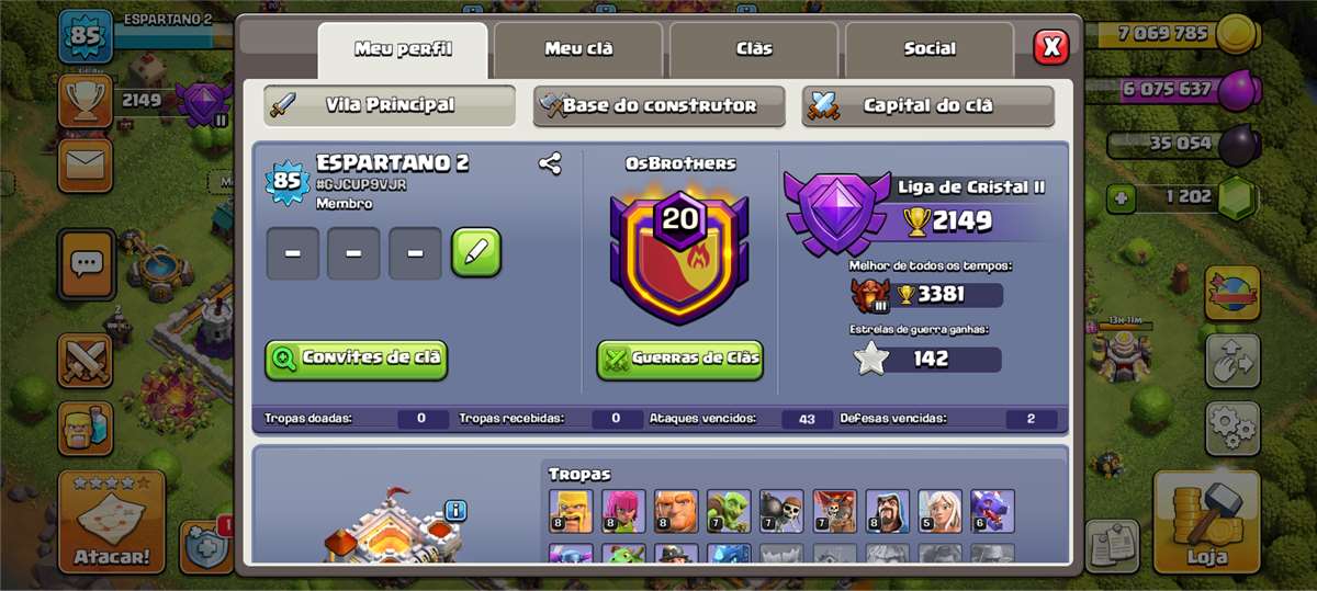 Venda de conta de jogo Clash of Clans Venda de conta de jogo Clash of Clans