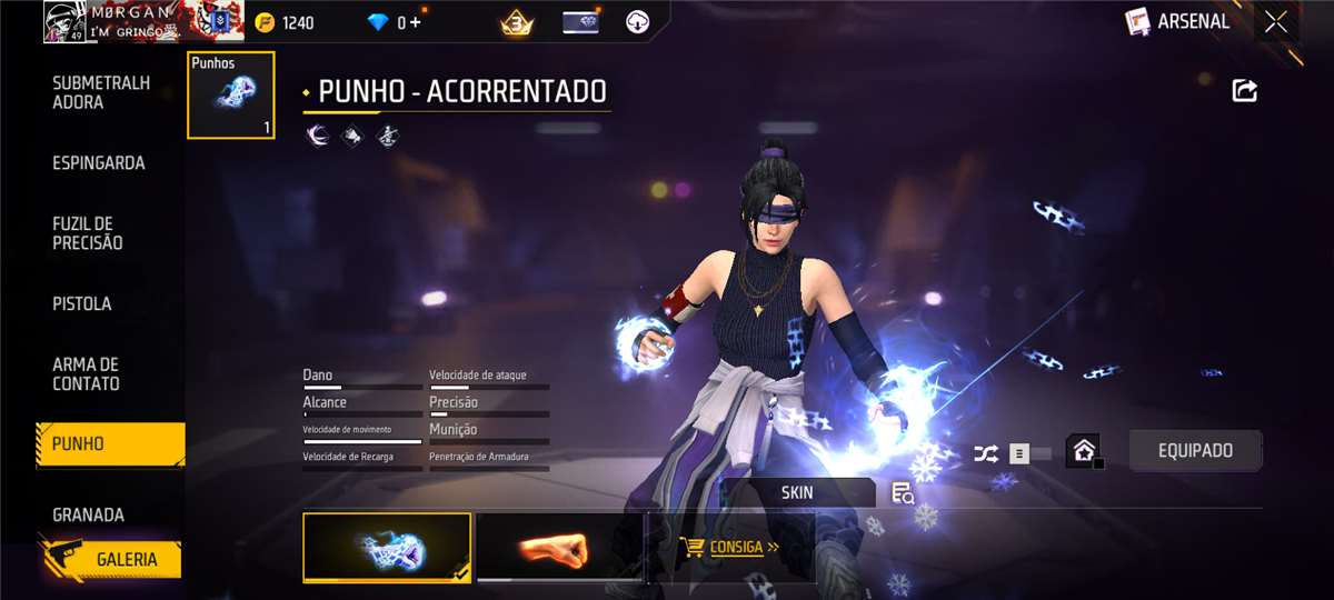 Venda de conta de jogo Free Fire