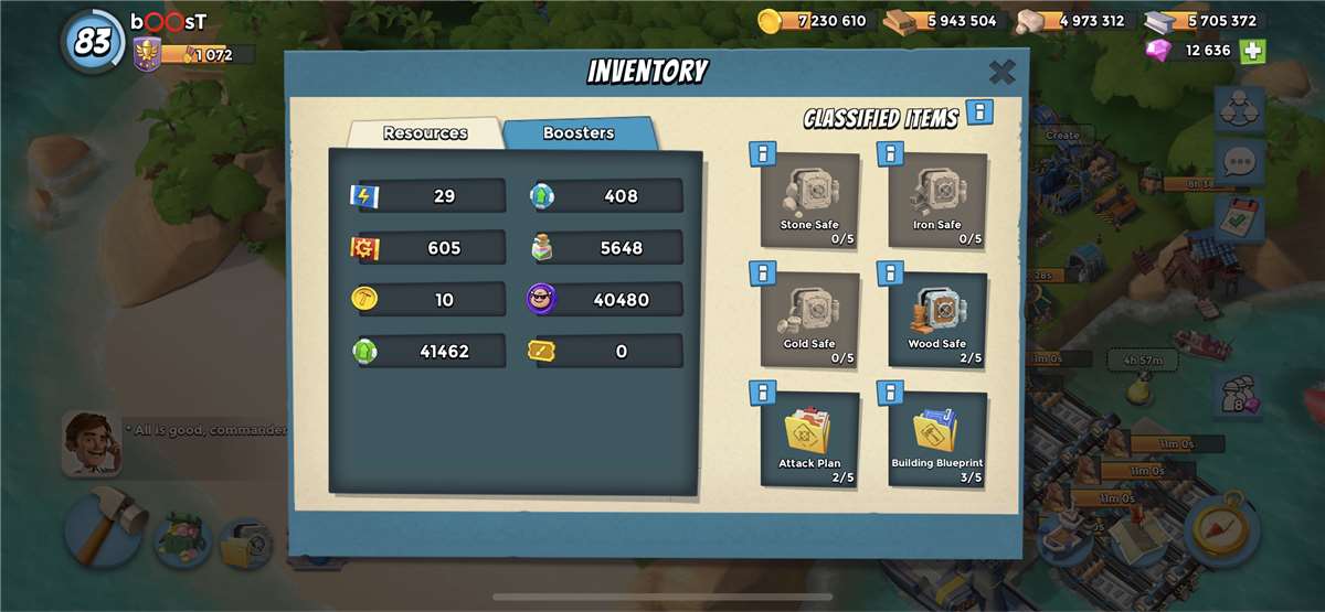 Game account sale Boom Beach Game account sale Boom Beach