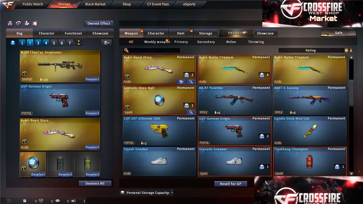 Game account sale CrossFire