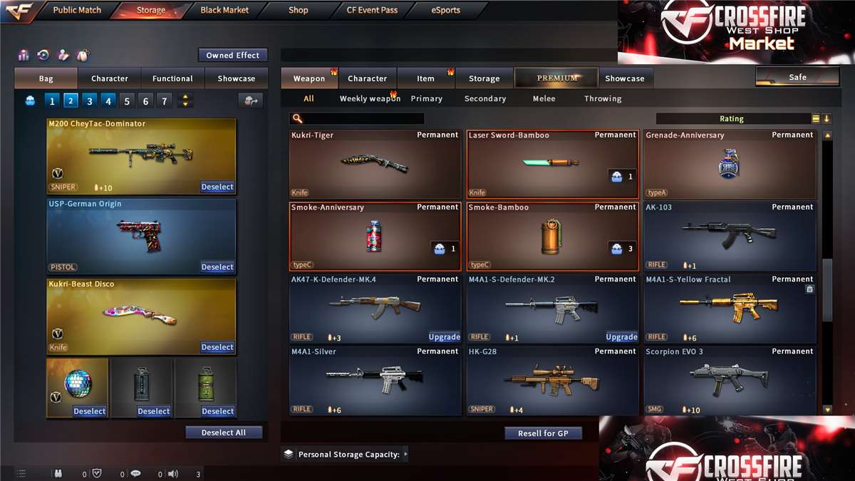 Game account sale CrossFire