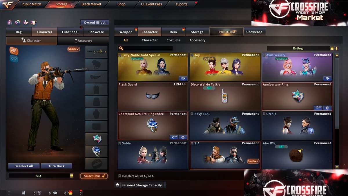 Game account sale CrossFire