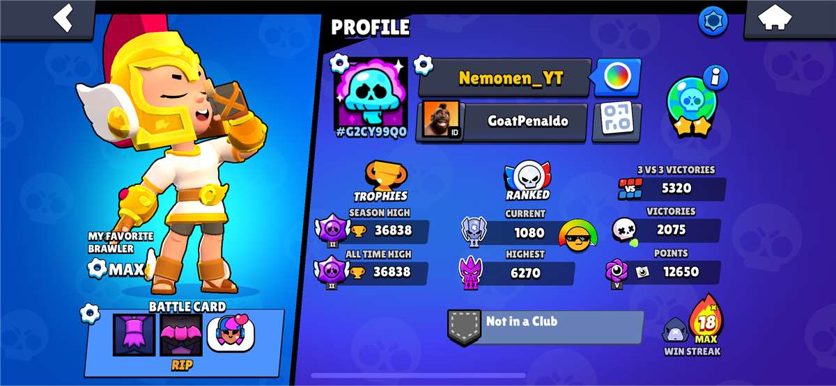 Game account sale Brawl Stars