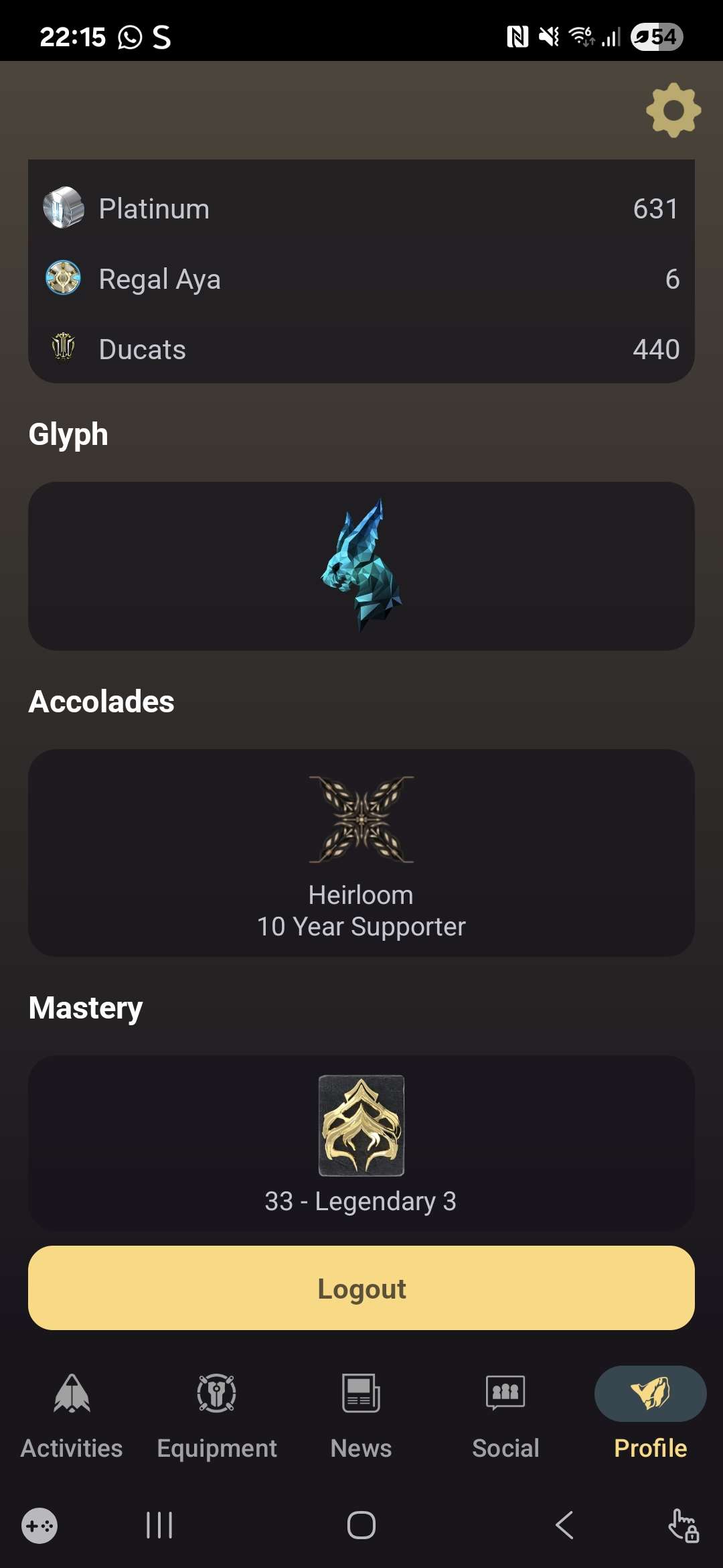 Game account sale WarFrame Game account sale WarFrame