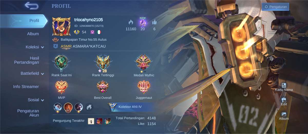 Penjualan akun permainan Mobile Legends Penjualan akun permainan Mobile Legends