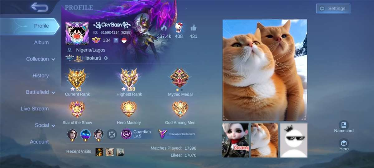 Game account sale Mobile Legends Game account sale Mobile Legends