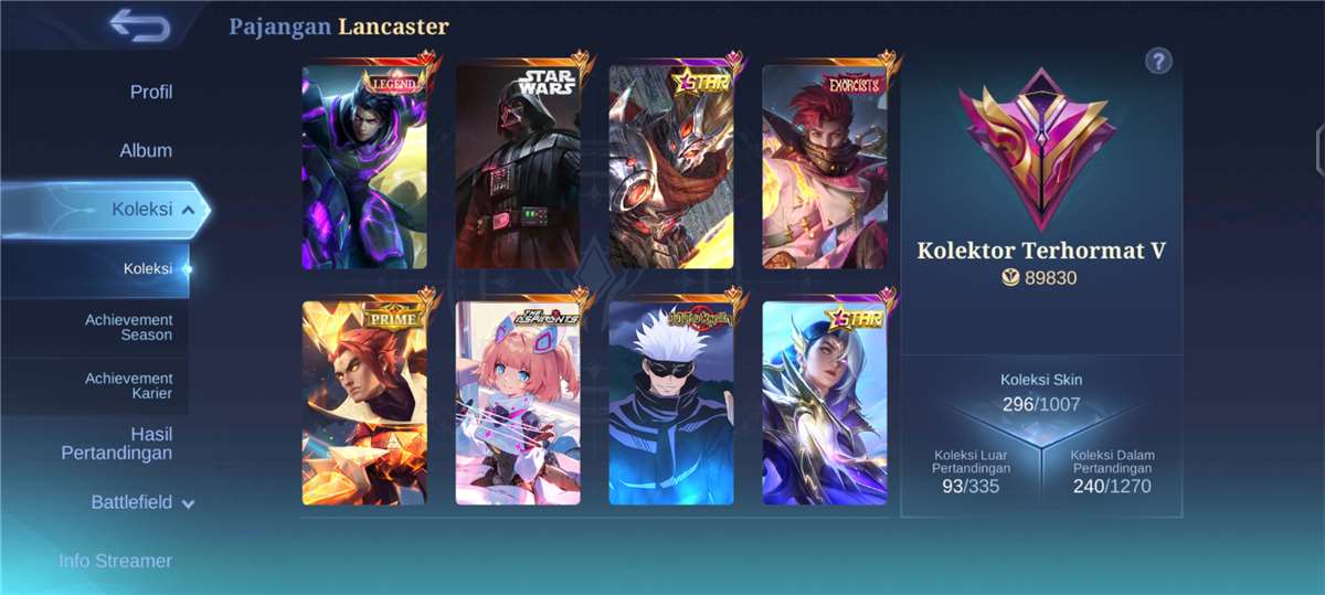 Penjualan akun permainan Mobile Legends Penjualan akun permainan Mobile Legends