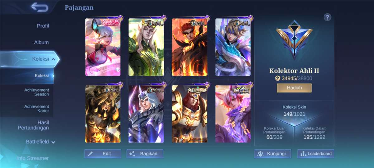 Penjualan akun permainan Mobile Legends Penjualan akun permainan Mobile Legends