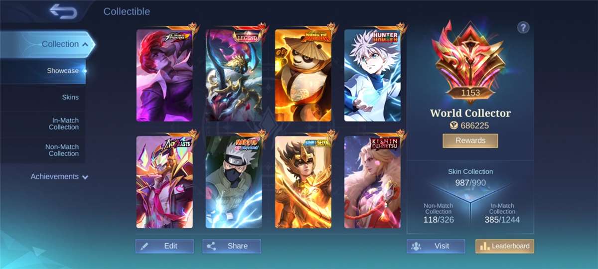 Game account sale Mobile Legends
