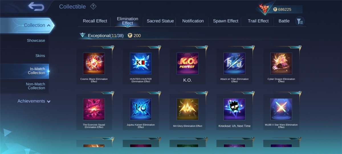 Game account sale Mobile Legends