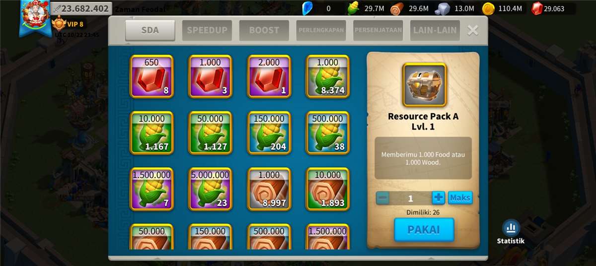 Penjualan akun permainan Rise Of Kingdoms Penjualan akun permainan Rise Of Kingdoms
