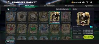 Account over 117 for sale (almost 118) - Sell account Accounts Fifa mobile