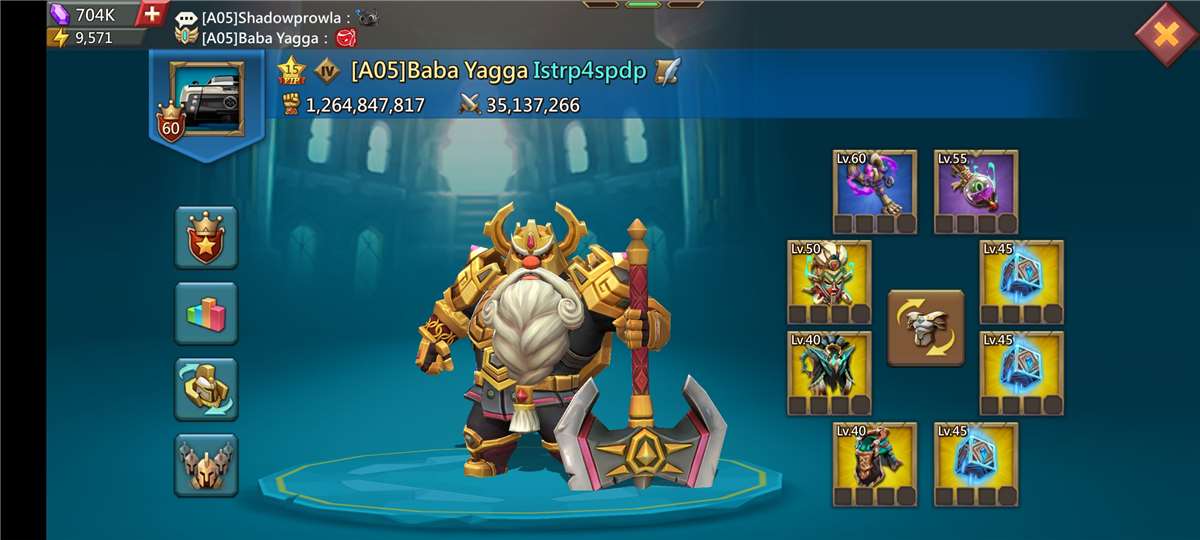 Game account sale Lords Mobile