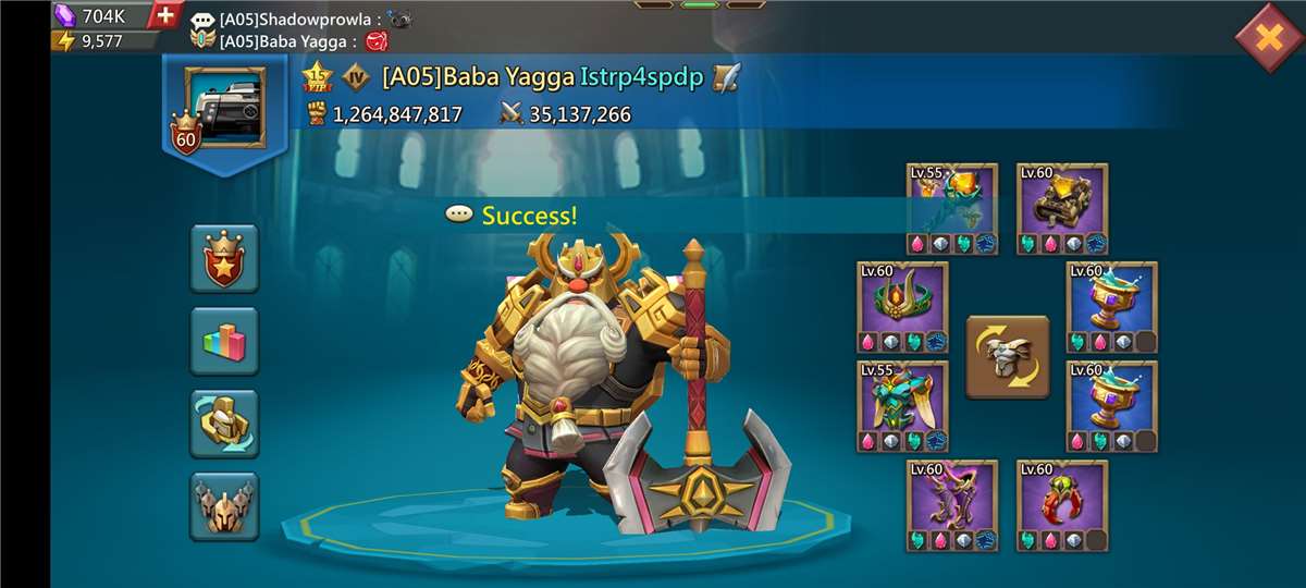 Game account sale Lords Mobile