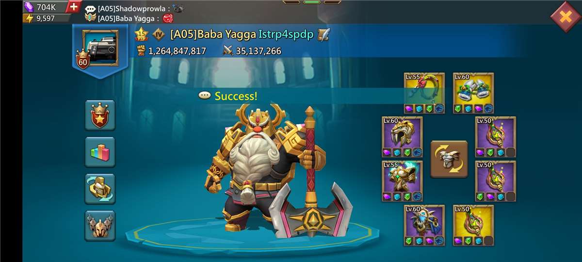 Game account sale Lords Mobile