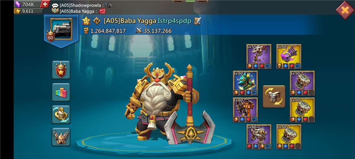Game account sale Lords Mobile