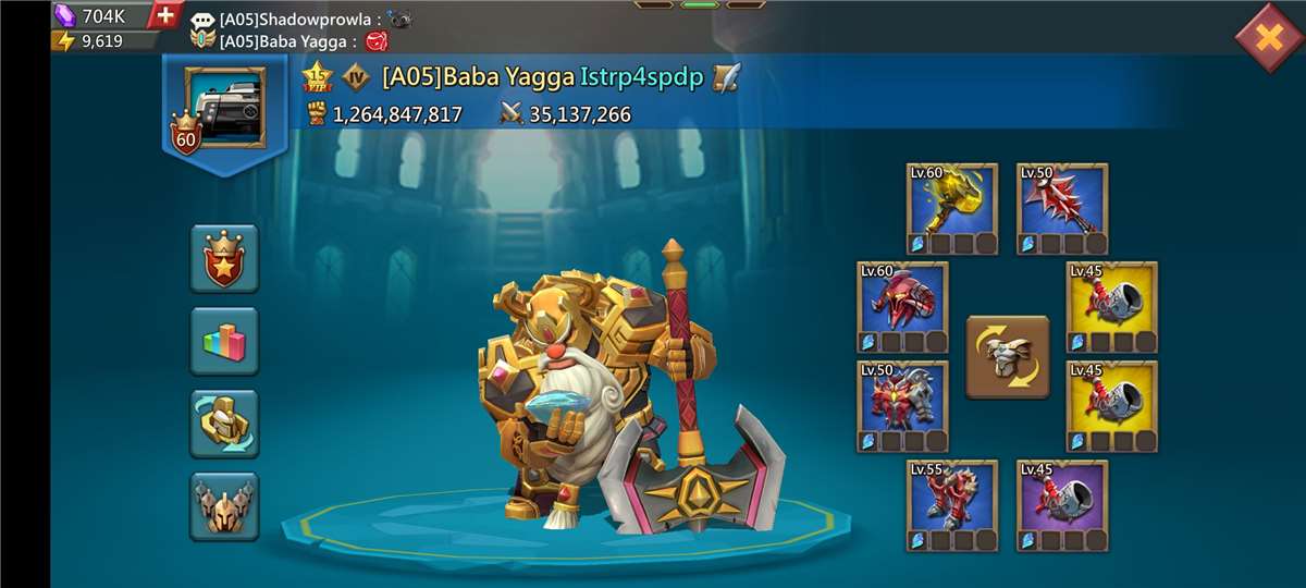 Game account sale Lords Mobile