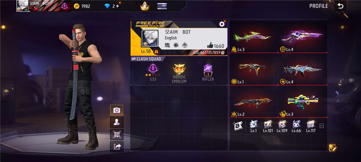 Game account sale Free Fire