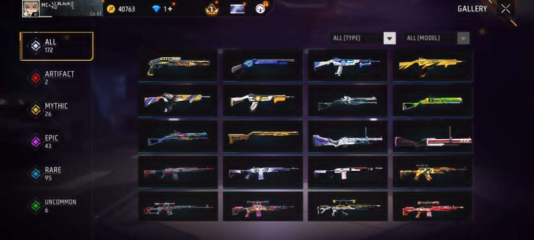 Game account sale Free Fire