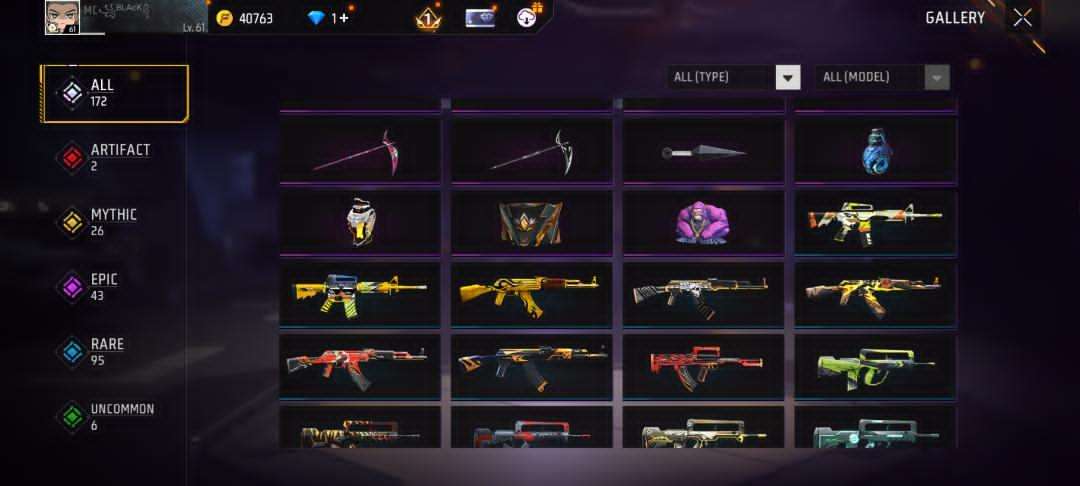 Game account sale Free Fire