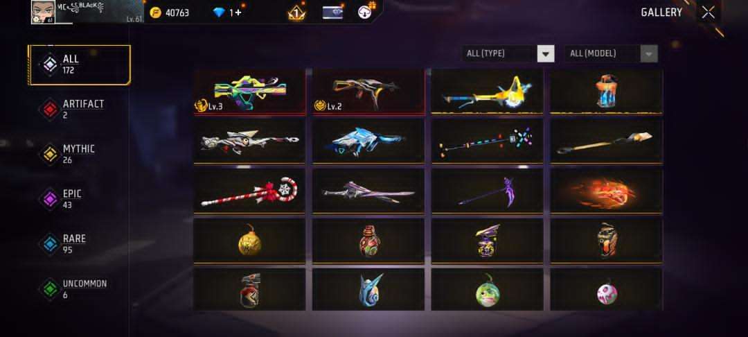 Game account sale Free Fire