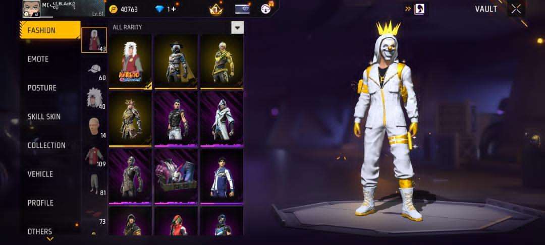 Game account sale Free Fire