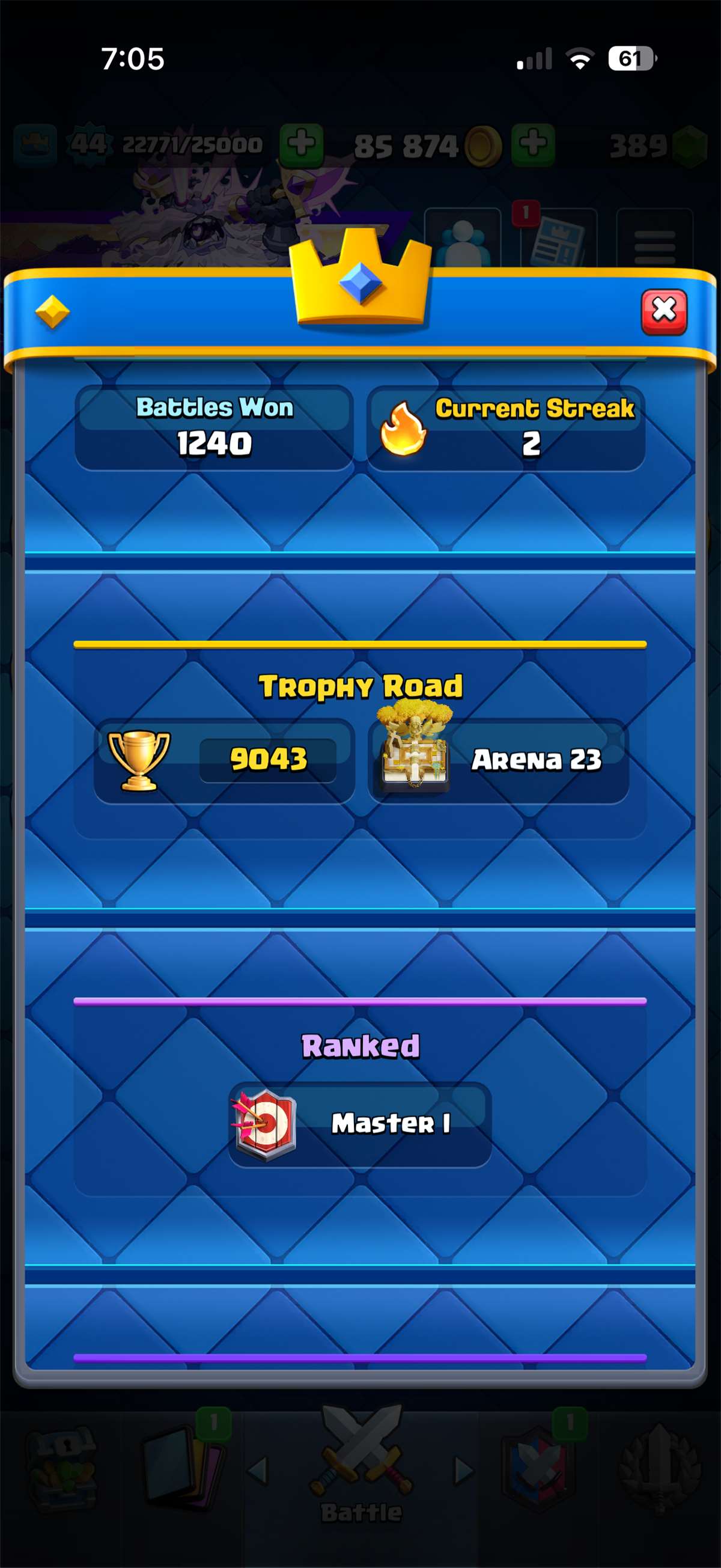 Game account sale Clash Royale