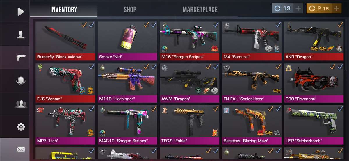 Game account sale Standoff 2