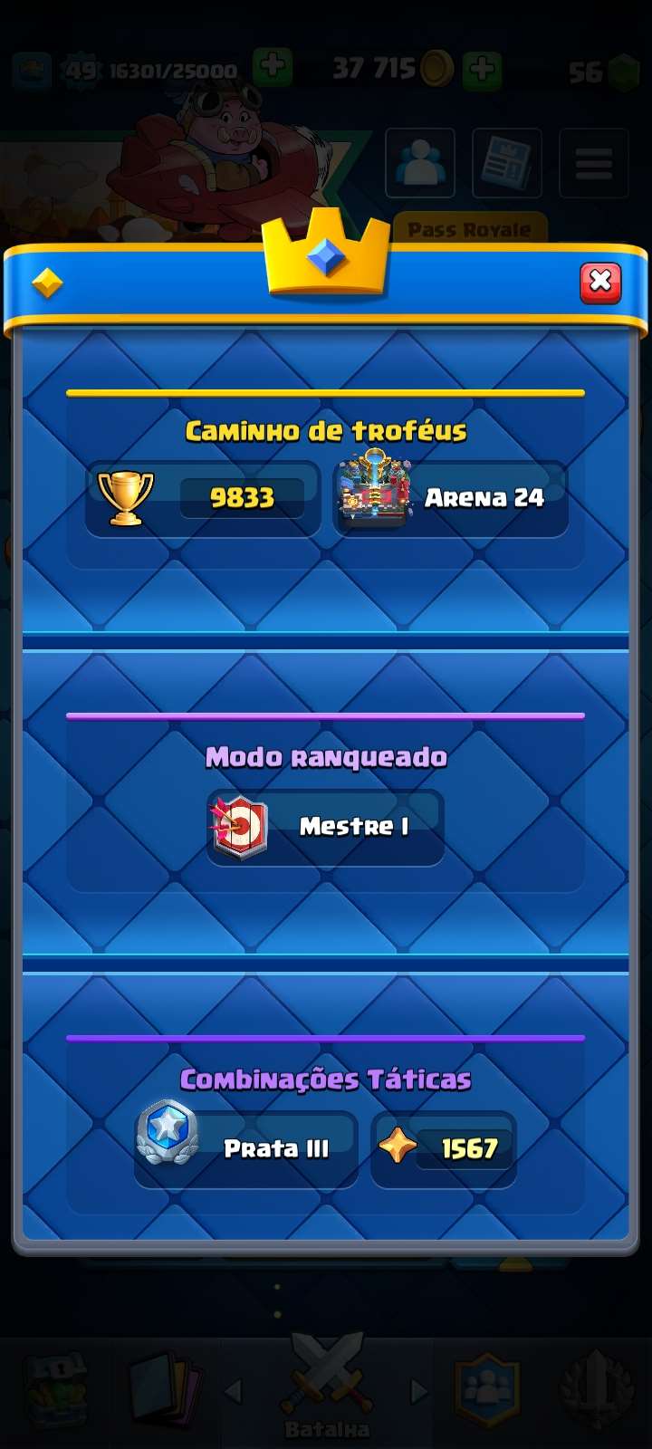Venda de conta de jogo Clash Royale