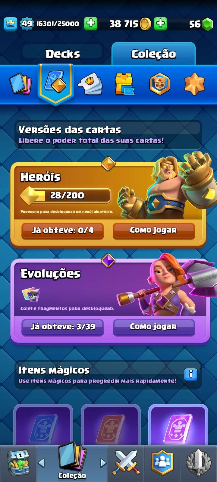 Venda de conta de jogo Clash Royale
