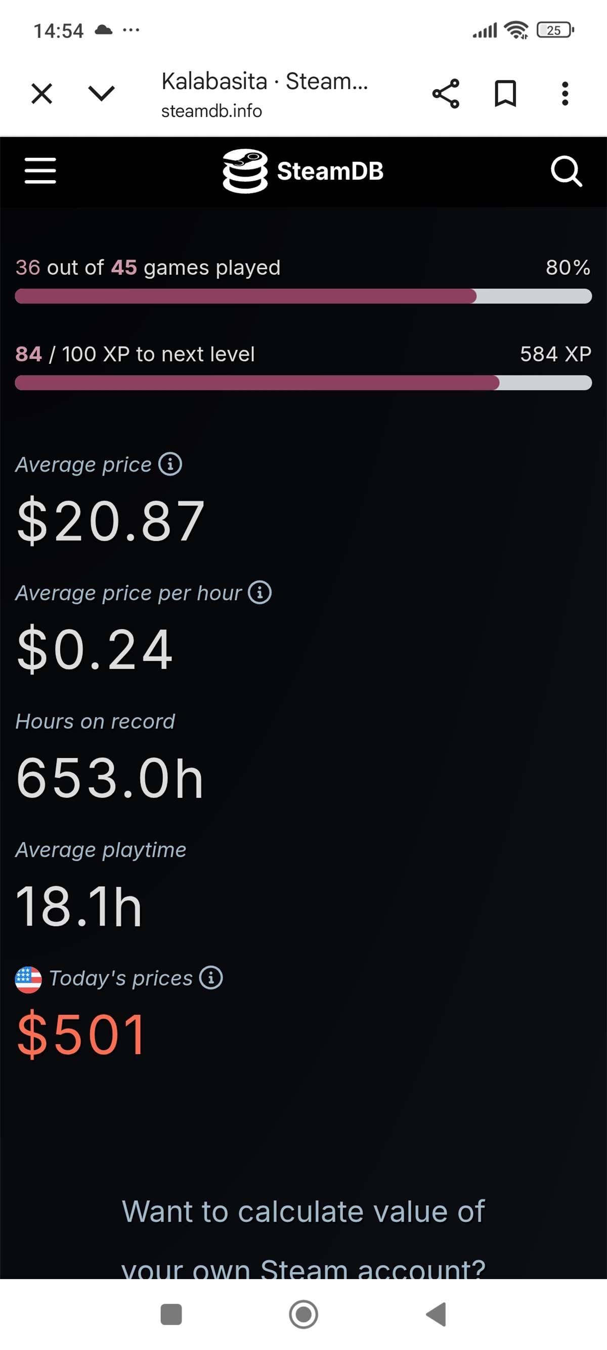 Game account sale Steam