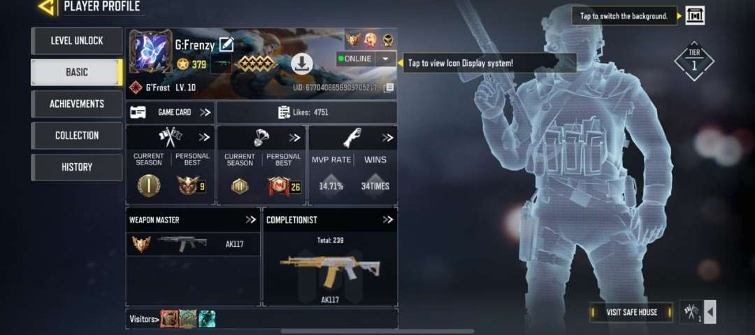 Game account sale Call of Duty Mobile