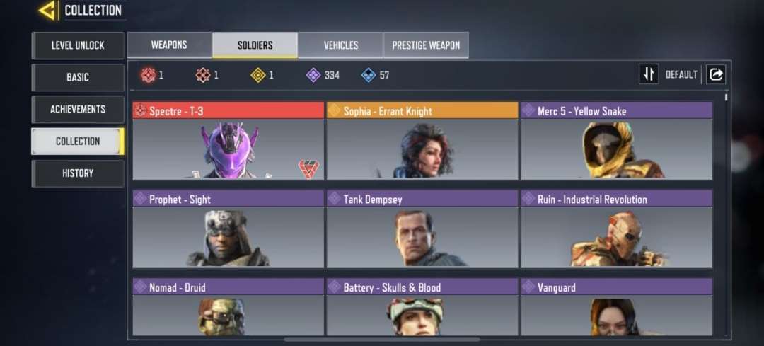 Game account sale Call of Duty Mobile