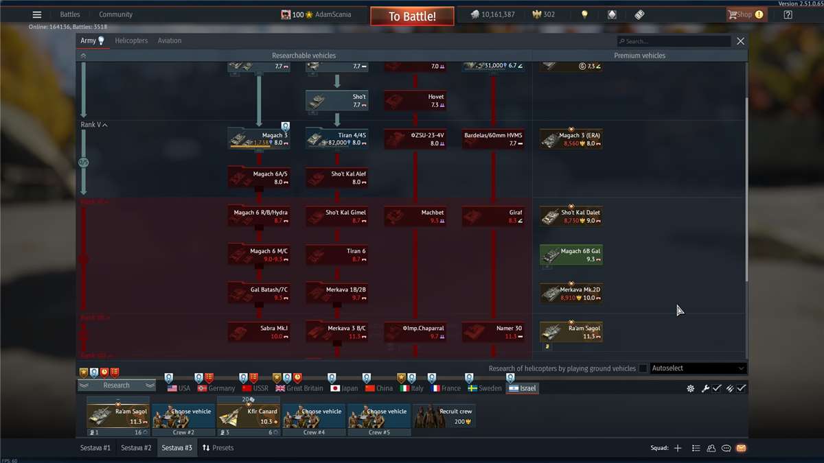 Game account sale War Thunder