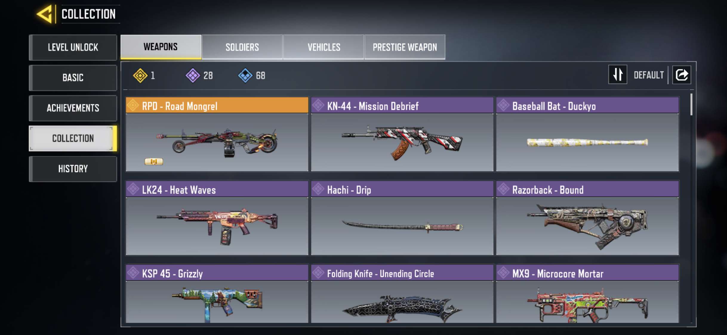 Game account sale Call of Duty Mobile