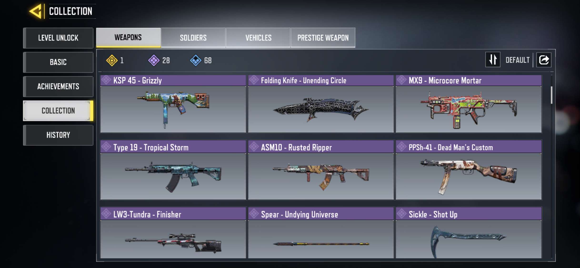 Game account sale Call of Duty Mobile