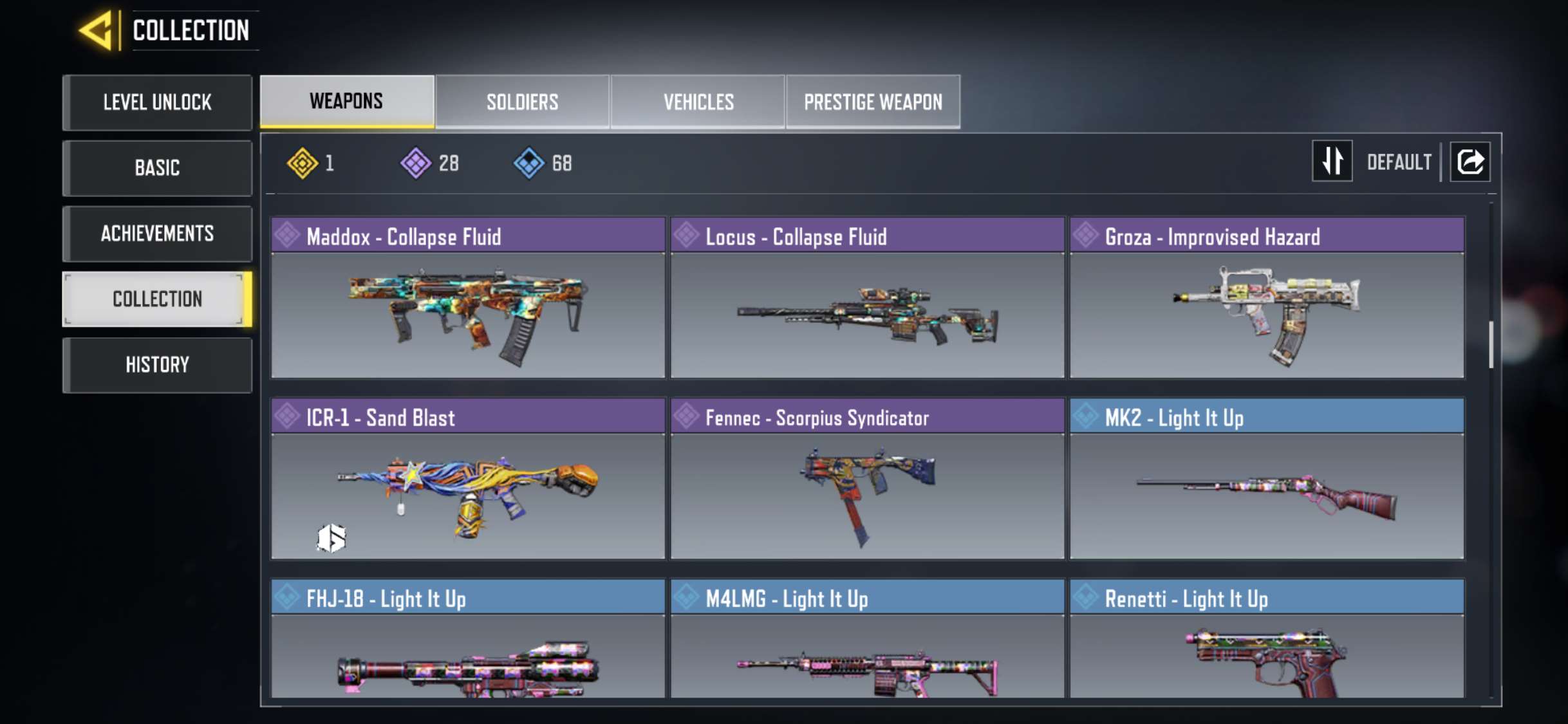 Game account sale Call of Duty Mobile