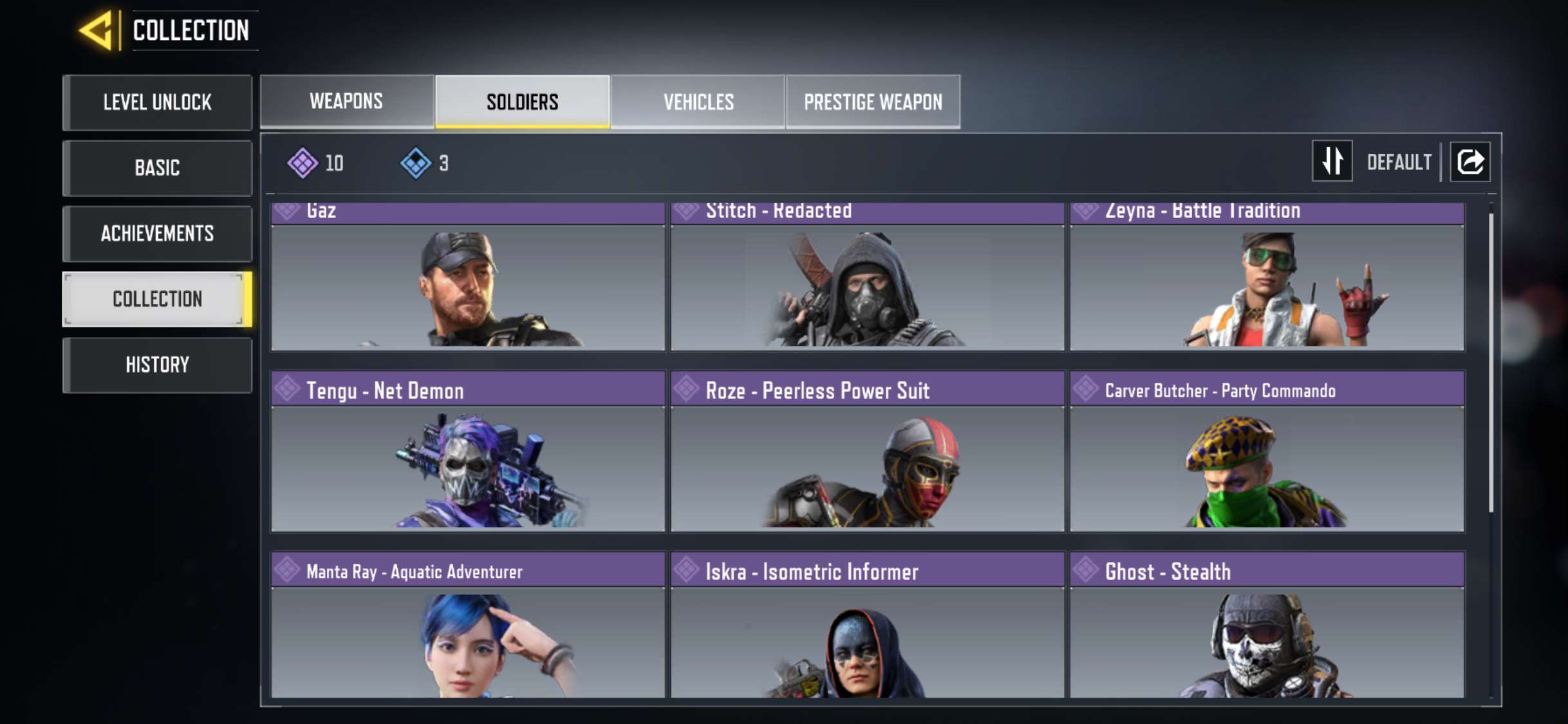 Game account sale Call of Duty Mobile