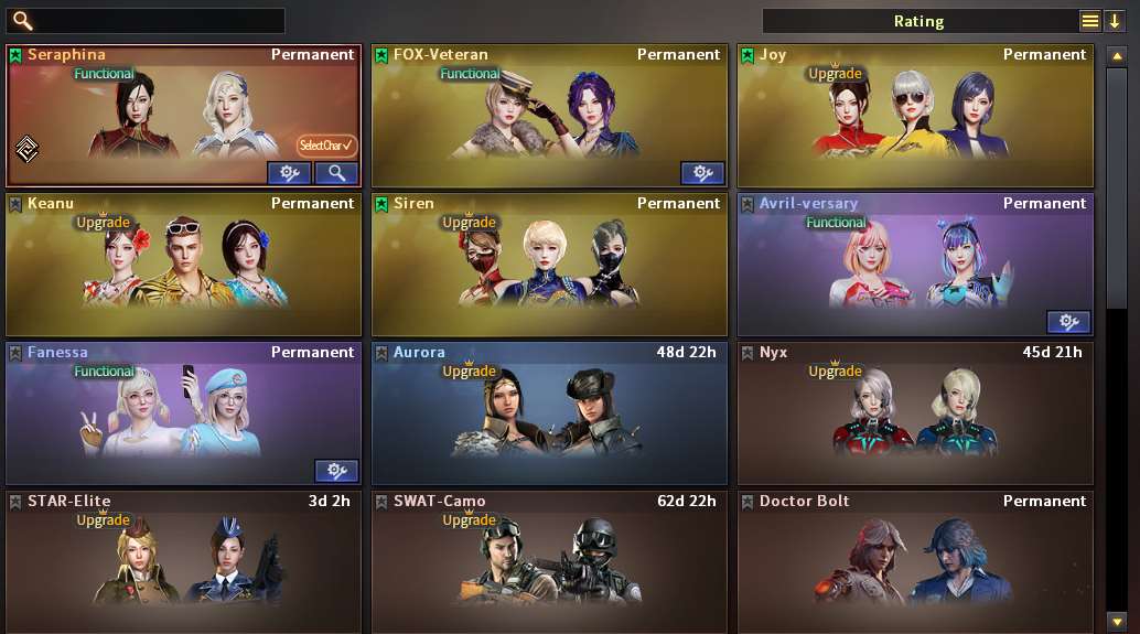 Game account sale CrossFire