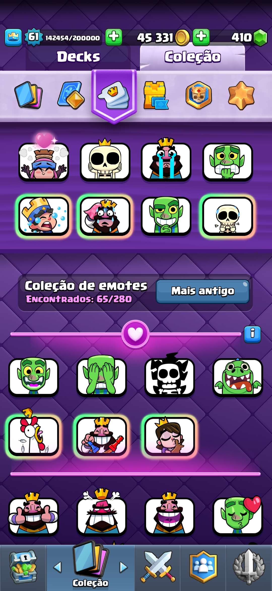 Venda de conta de jogo Clash Royale