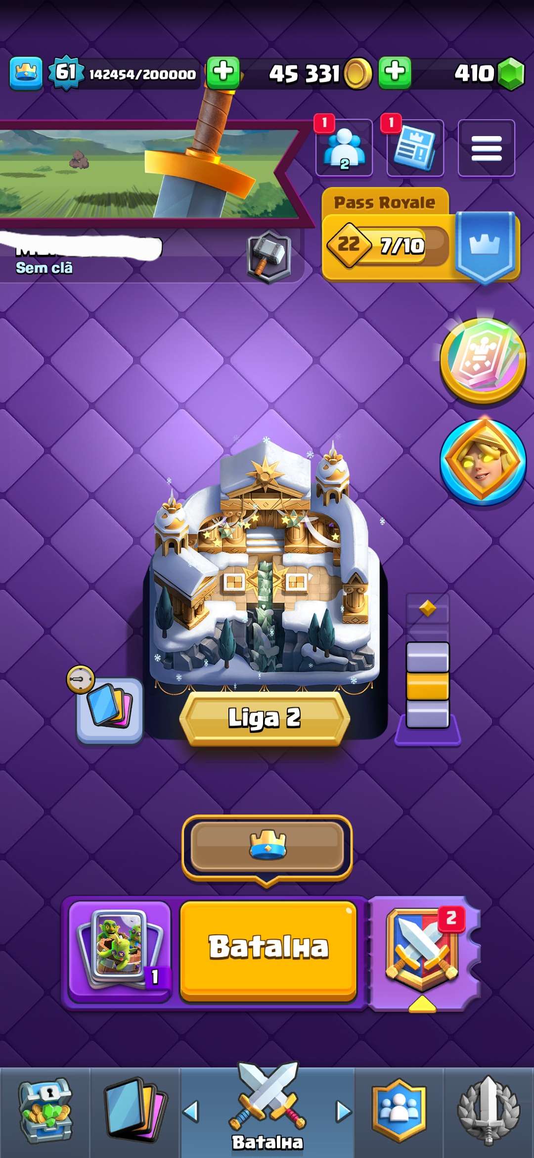 Venda de conta de jogo Clash Royale
