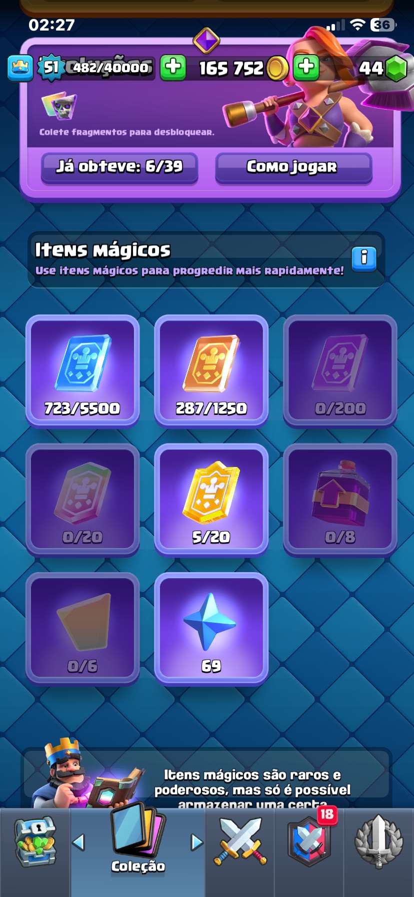 Venda de conta de jogo Clash Royale