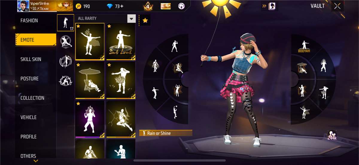 Game account sale Free Fire